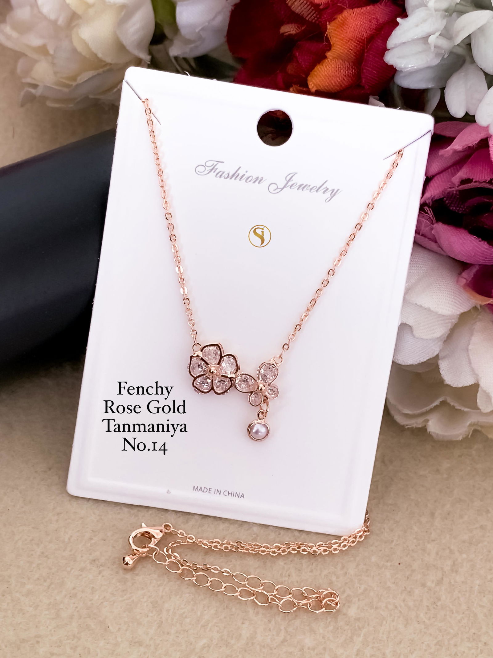Fancy Designer Rose Gold Tanmaniya Chain Wholesale Shop
